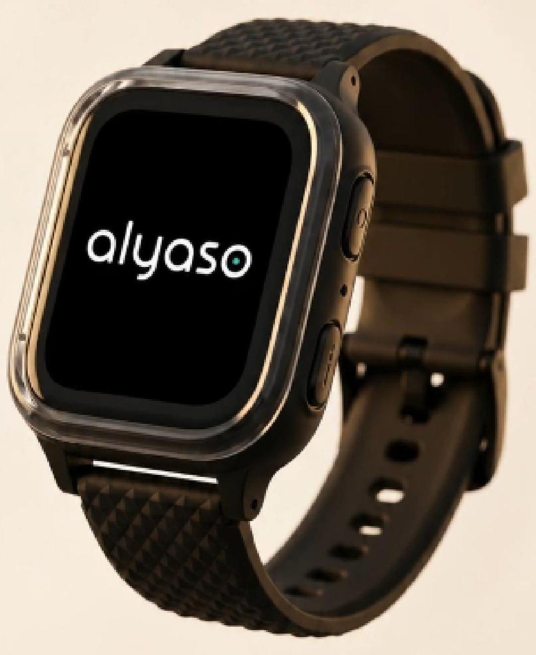 La montre Alyaso noire, de face